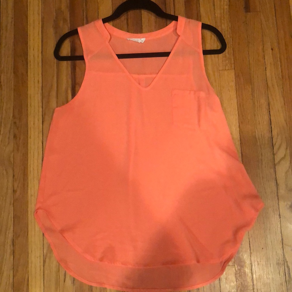 Loose coral tank top
